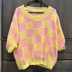 Women’s boutique checkered sweater